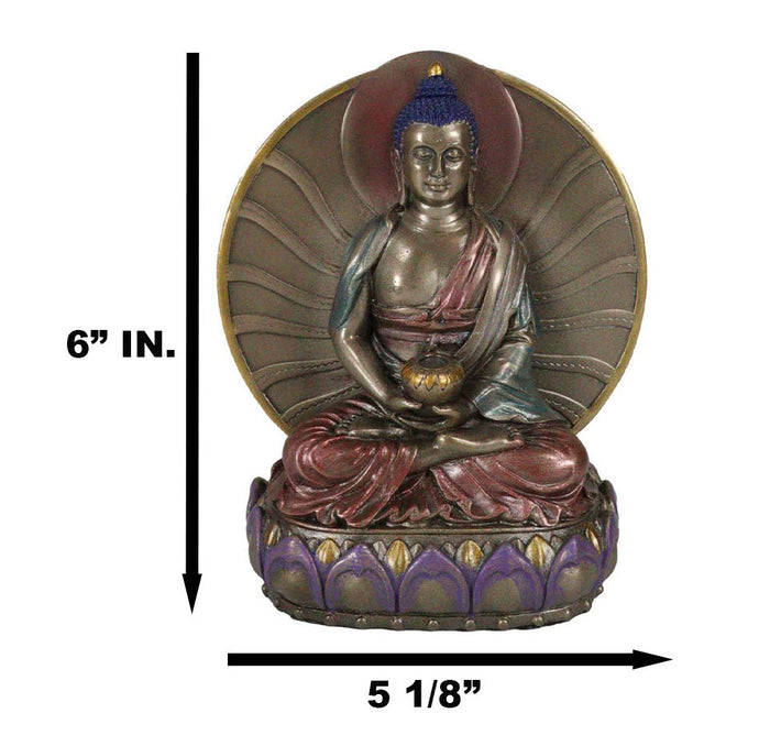 Ebros Gift Meditating Medicine Buddha Amitabha Holding Herbal Pot Statue Prince Of Light