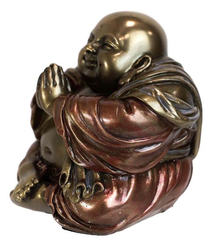 Ebros Gift Meditating Praying Hotei Happy Buddha Figurine 4"H Buddhism Feng Shui Statue
