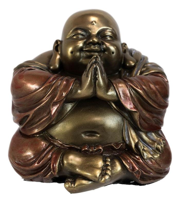 Ebros Gift Meditating Praying Hotei Happy Buddha Figurine 4"H Buddhism Feng Shui Statue