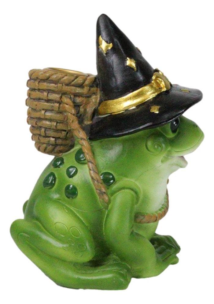 Ebros Gift Merlin The Wizard Frog With Warlock Triple Moon Hat Backflow Incense Cone Burner