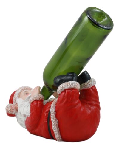 Ebros Gift Merry Christmas Festive Season Drinking Mr Santa Claus Wine Bottle Holder Statue