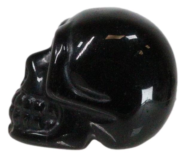 Ebros Gift Metaphysical Protection Healing Crystal Black Obsidian Stone Mini Skull Figurine