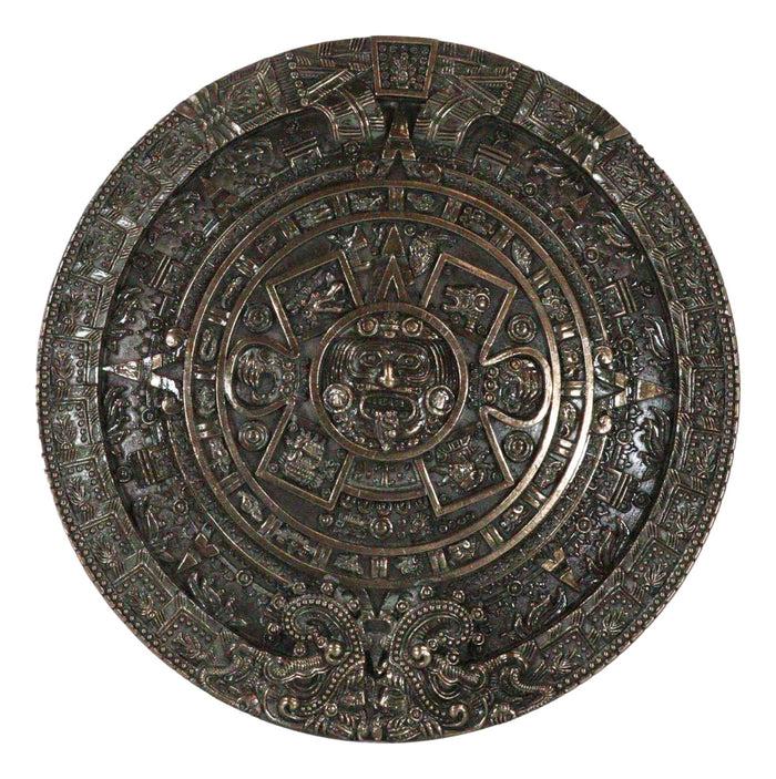 Ebros Gift Mexica Aztec Maya Solar Sun Xiuhpohualli & Tonalpohualli Wall Calendar Plaque