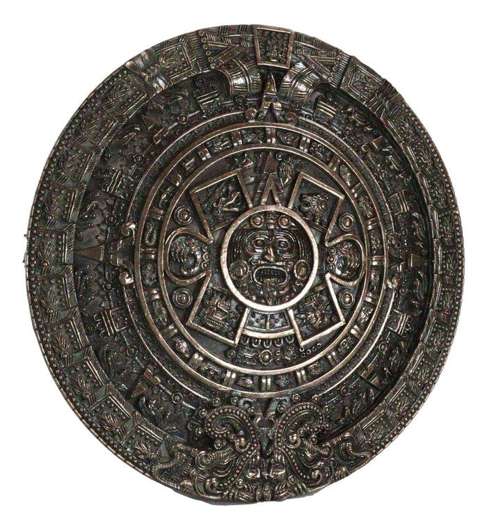 Ebros Gift Mexica Aztec Maya Solar Sun Xiuhpohualli & Tonalpohualli Wall Calendar Plaque