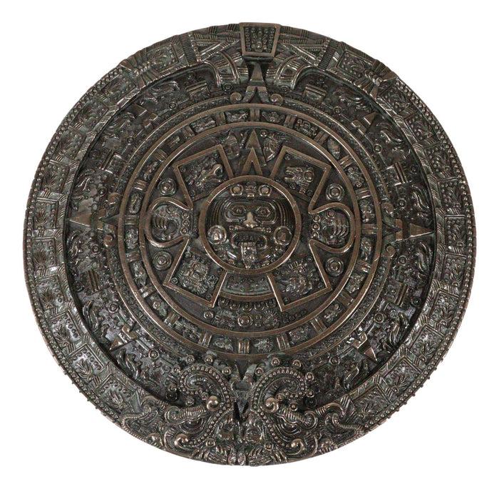 Ebros Gift Mexica Aztec Maya Solar Sun Xiuhpohualli & Tonalpohualli Wall Calendar Plaque