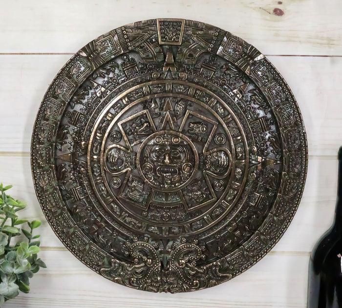 ebros gift Mexica Aztec Maya Solar Sun Xiuhpohualli & Tonalpohualli Wall Calendar Plaque