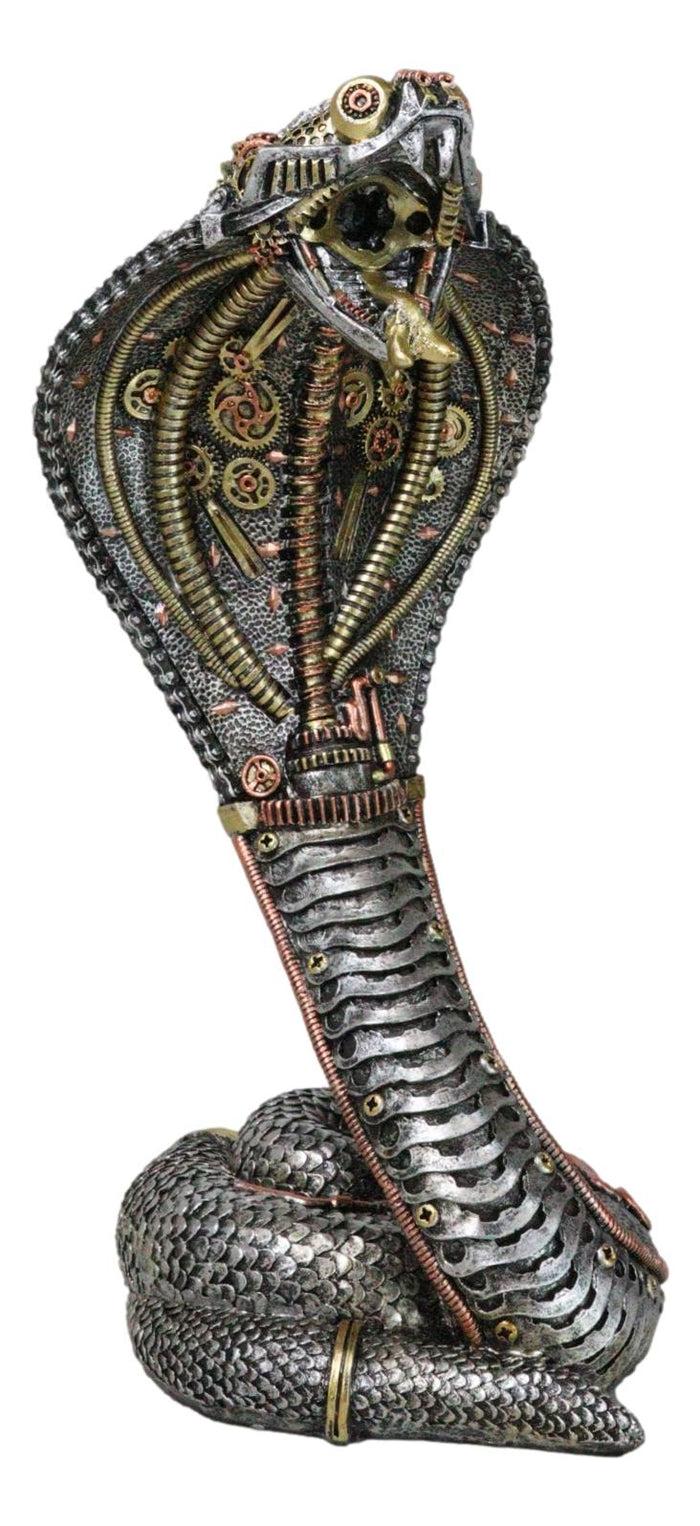 Ebros Gift Military War Machine Steampunk Gearwork Robotic Cyborg Cobra Snake Figurine