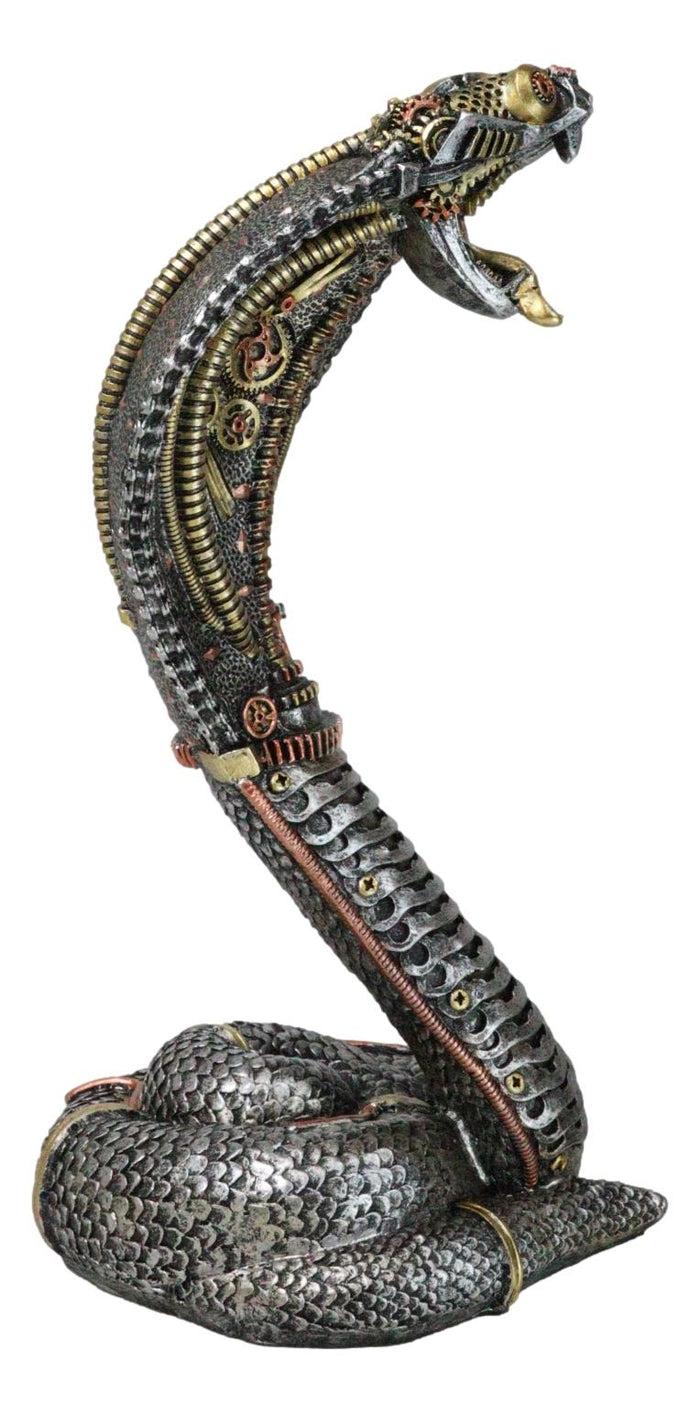 Ebros Gift Military War Machine Steampunk Gearwork Robotic Cyborg Cobra Snake Figurine