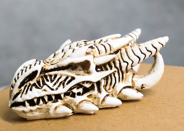 ebros gift Miniature Tribal Tattoo Demon Horned Dragon Skull Figurine Fantasy Dragons Lair