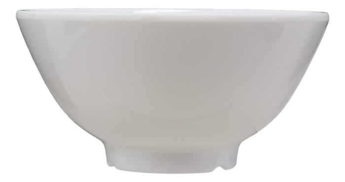 Ebros Gift Modern White Jade Melamine Round Bowls 8oz For Rice Soup Salad Sauce Set Of 6