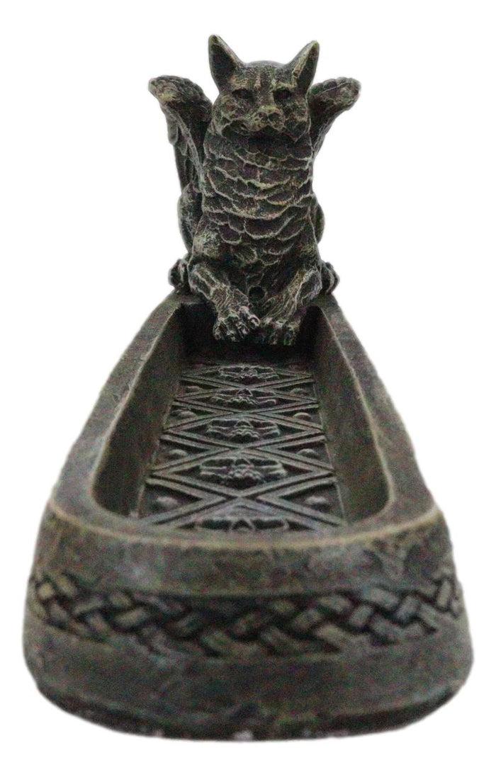 Ebros Gift Moon Remus Stoic Sitting Angel Winged Wolf Incense And Candle Burner Figurine
