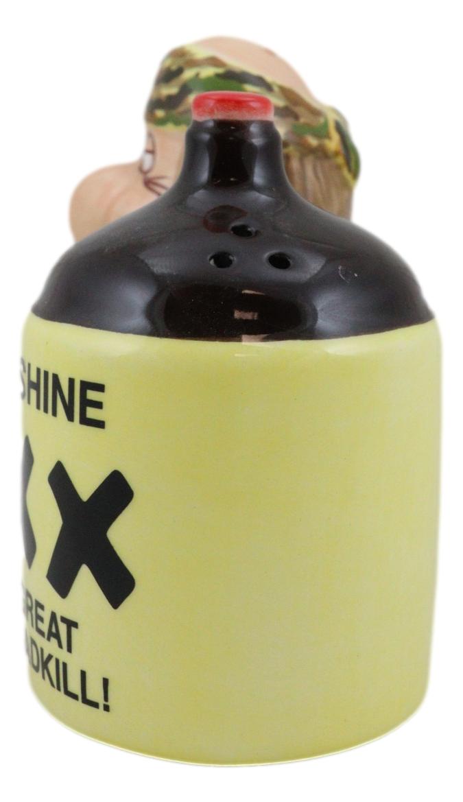 Ebros Gift Moonshine Goes Great With Road Kill Redneck Hunter And Jug Salt Pepper Shakers