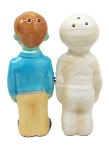 Ebros Gift Mr & Mrs Mummy Deady Embalmed Corpses Ceramic Salt Pepper Shakers Figurine Set