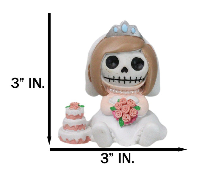 Ebros Gift Mrs Furrybones Vampiress Bride With Wedding Cake Skeleton Furry Bones Figurine