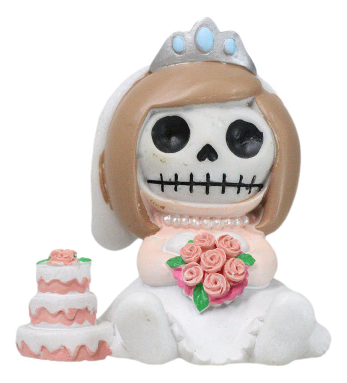 Ebros Gift Mrs Furrybones Vampiress Bride With Wedding Cake Skeleton Furry Bones Figurine