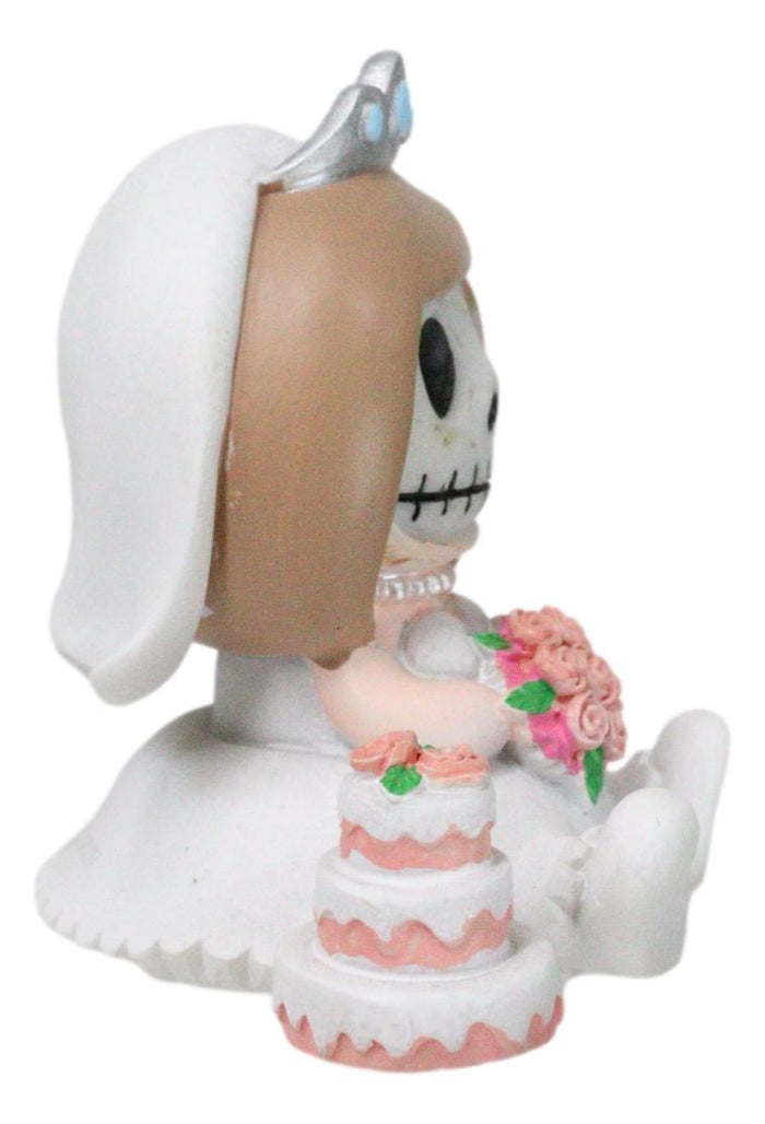 Ebros Gift Mrs Furrybones Vampiress Bride With Wedding Cake Skeleton Furry Bones Figurine