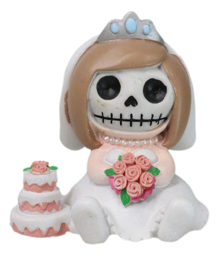 ebros gift Mrs Furrybones Vampiress Bride With Wedding Cake Skeleton Furry Bones Figurine