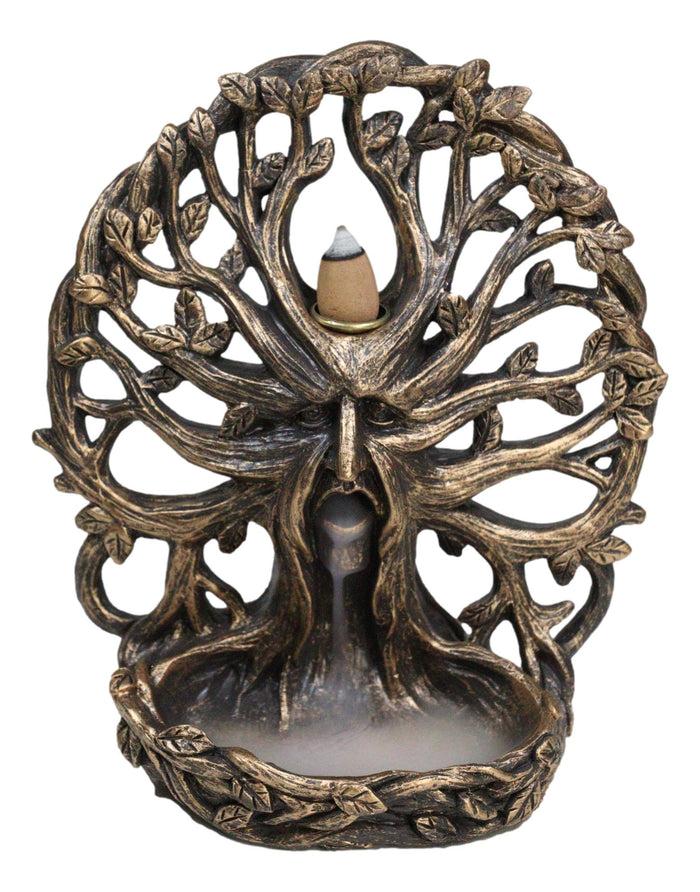 Ebros Gift Mysterious Forest Celtic Greenman Dryad Tree Of Life Backflow Incense Burner