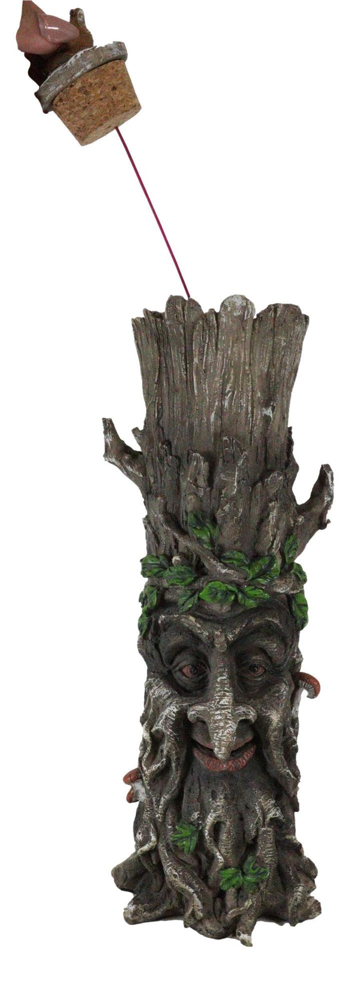 Ebros Gift Mystery Forest Celtic Greenman Tree Man God Ent Stick Incense Burner Figurine