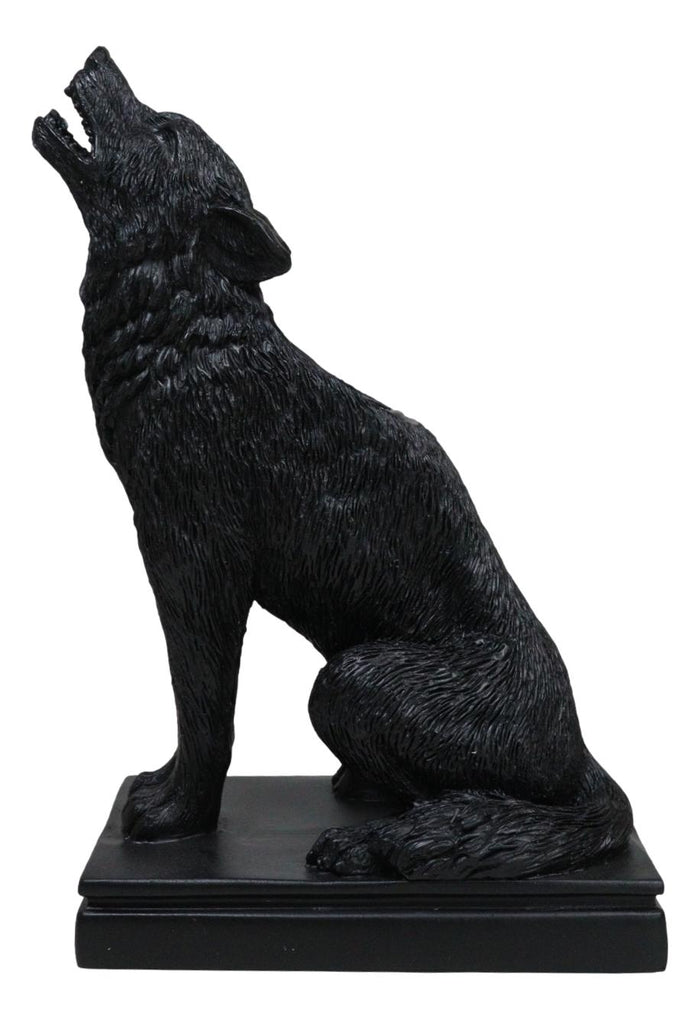 Ebros Gift Mystical Wicca Gothic Alpha Gray Wolf Ulula Noctis Candlestick Holder Figurine