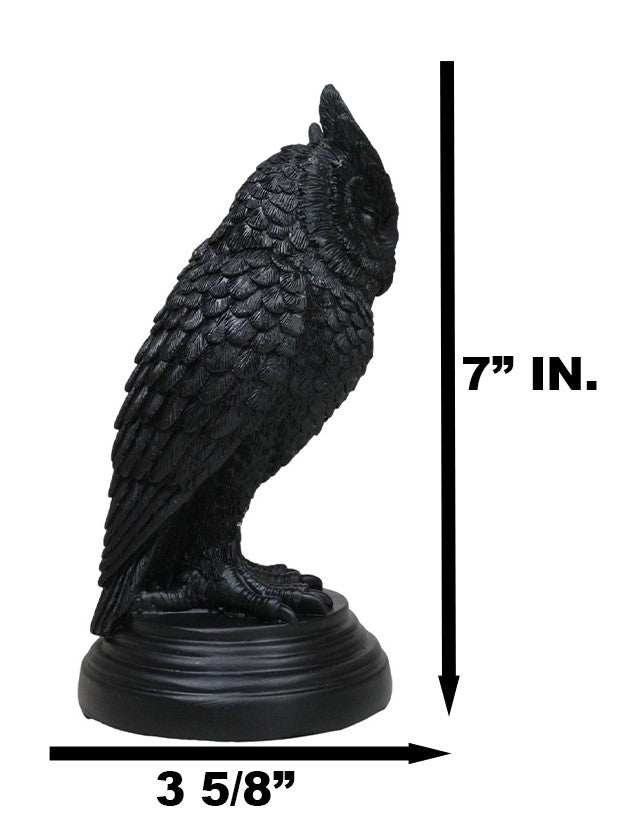 Ebros Gift Mystical Wicca Gothic Owl Of Astrontiel Candlestick Candle Holder Figurine