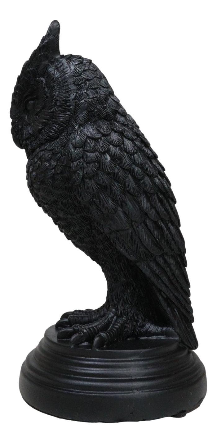 Ebros Gift Mystical Wicca Gothic Owl Of Astrontiel Candlestick Candle Holder Figurine