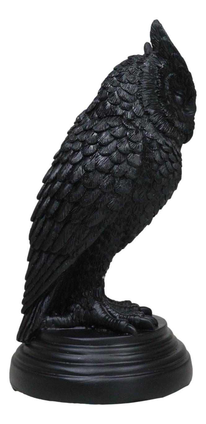 Ebros Gift Mystical Wicca Gothic Owl Of Astrontiel Candlestick Candle Holder Figurine
