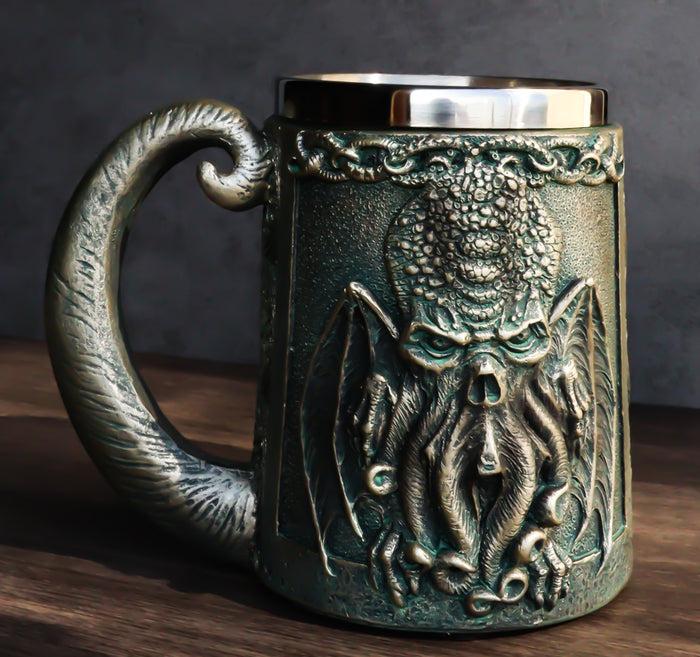 ebros gift Mythical Call Of Cthulhu Octopus Kraken With Tentacle Arm Handle Coffee Mug Cup
