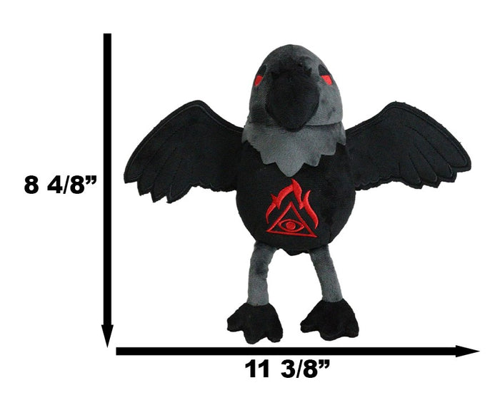 Ebros Gift Mythical Fantasy Legend Gothic Quoth The Raven Nevermore Soft Plush Toy Doll