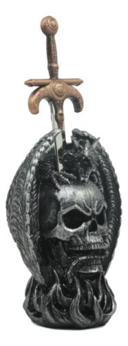 Ebros Gift Mythical Winged Dragon On Skull Base With Blade Of Ragnarok Letter Opener Figure