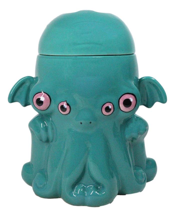 ebros gift Mythological God Cthulhu Kraken Octopus Colossal Sea Monster Ceramic Cookie Jar