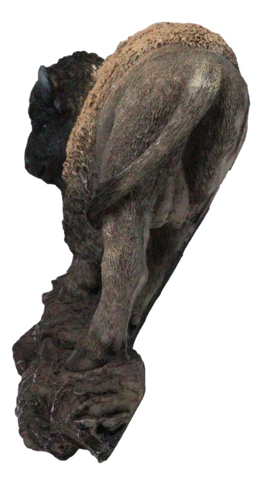 Ebros Gift Native American Brown Bison Buffalo Herd On Pasture Wall Sculpture Relief 14"L
