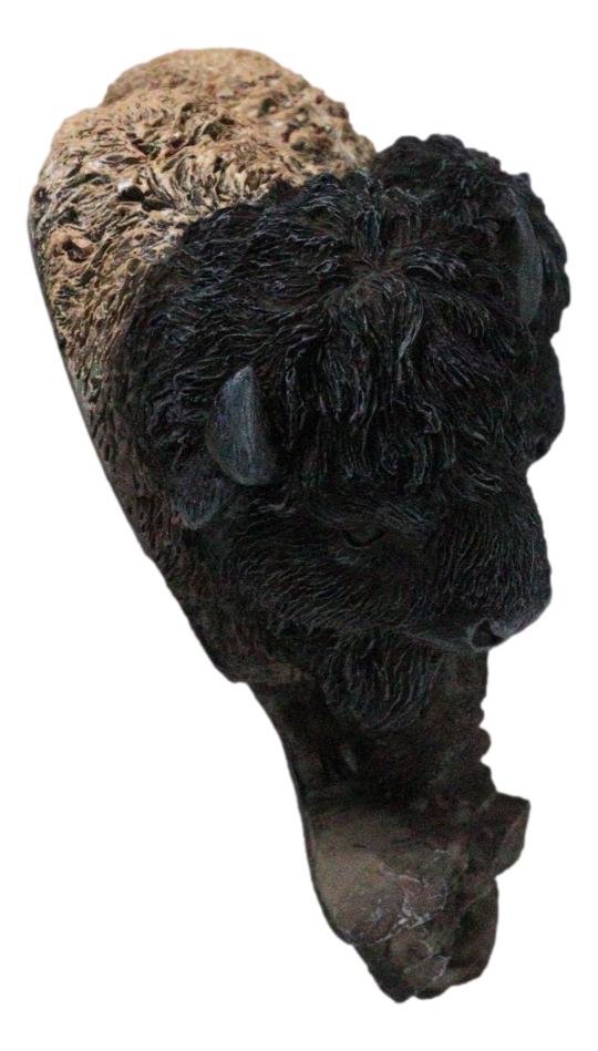 Ebros Gift Native American Brown Bison Buffalo Herd On Pasture Wall Sculpture Relief 14"L