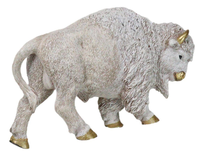 Ebros Gift Native American Sacred White Bison Buffalo Decorative Wall Sculpture Relief
