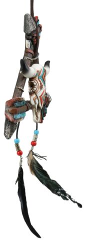 Ebros Gift Native Indian 3 Arrows White Buffalo Bison Dream Catcher Wall Hanging Home Decor