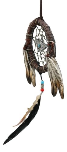 Ebros Gift Native Indian Turquoise Raven Ring Dreamcatcher Wall Hanging Decor Dream Catcher
