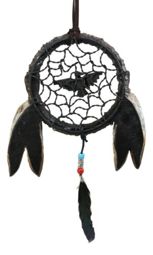 Ebros Gift Native Indian Turquoise Raven Ring Dreamcatcher Wall Hanging Decor Dream Catcher