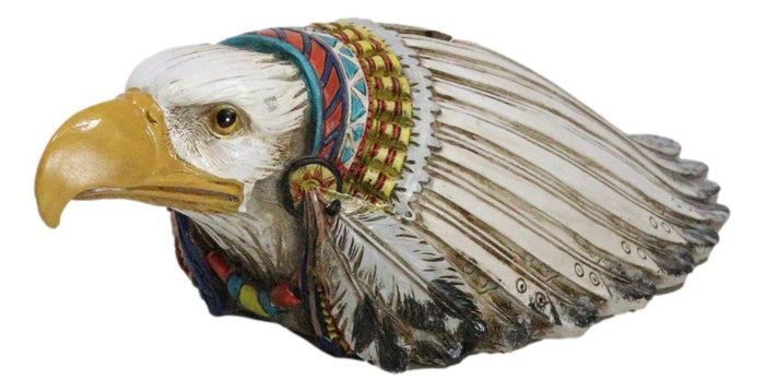 Ebros Gift Native Spirit Bald Eagle With Indian Chief Headdress Piggy Money Coin Bank