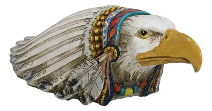 ebros gift Native Spirit Bald Eagle With Indian Chief Headdress Piggy Money Coin Bank