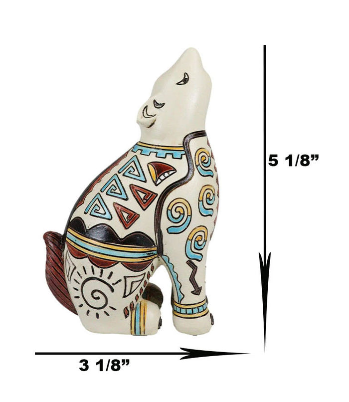 Ebros Gift Native Tribe American Aztec Hopi Indian Style Howling Wolf Totem Spirit Figurine