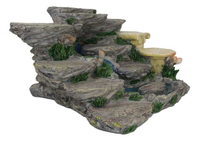 Ebros Gift Nature Terraced Mountain Waterfall Stream Steps Display Figurine For Miniatures