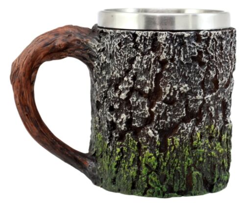 Ebros Gift Nature Wildlife Roaring Black Bear Coffee Mug With Rustic Tree Bark Design 12oz