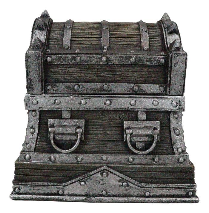 Ebros Gift Nautical Caribbean Pirate Davy Jones Spiked Treasure Chest Small Decorative Box