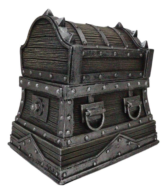 Ebros Gift Nautical Caribbean Pirate Davy Jones Spiked Treasure Chest Small Decorative Box