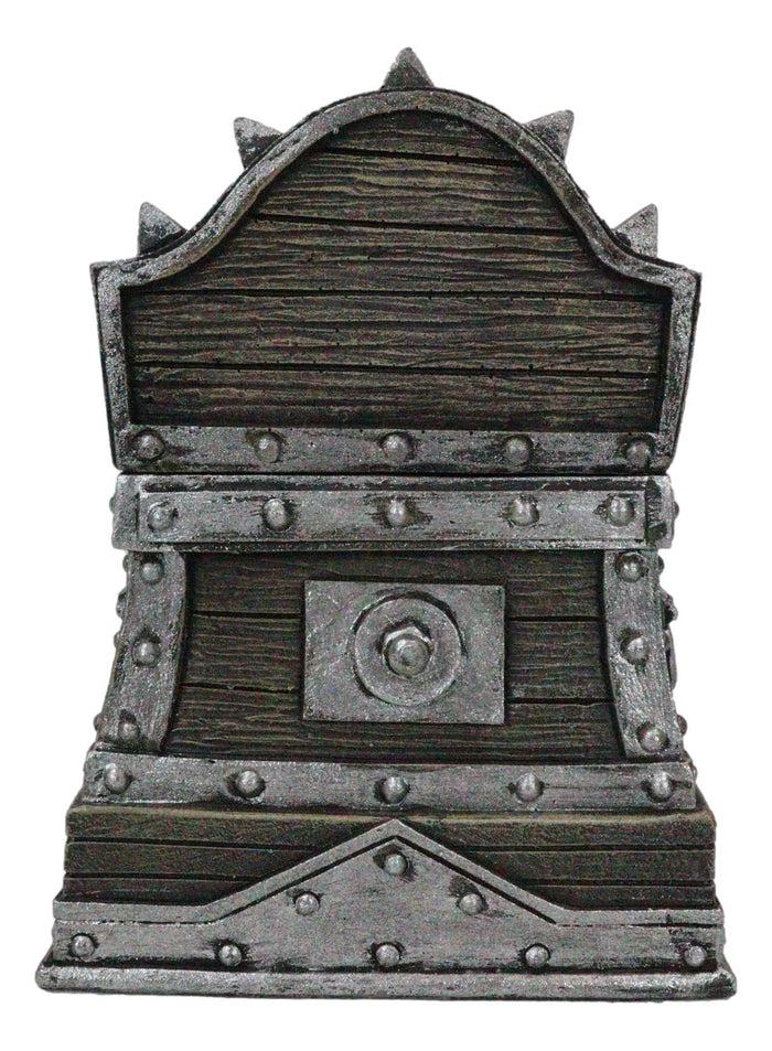 Ebros Gift Nautical Caribbean Pirate Davy Jones Spiked Treasure Chest Small Decorative Box