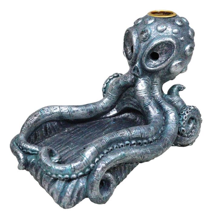 Ebros Gift Nautical Cthulhu Octopus Sea Monster Backflow Incense Cone And Stick Holder