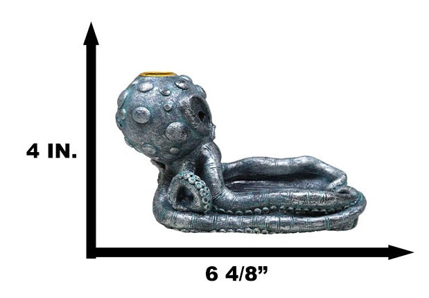 Ebros Gift Nautical Cthulhu Octopus Sea Monster Backflow Incense Cone And Stick Holder