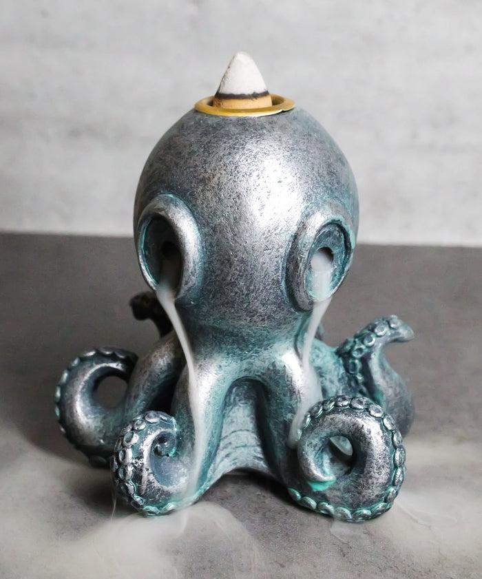 ebros gift Nautical Cthulhu Octopus Tentacles Sea Monster Backflow Incense Cone Burner