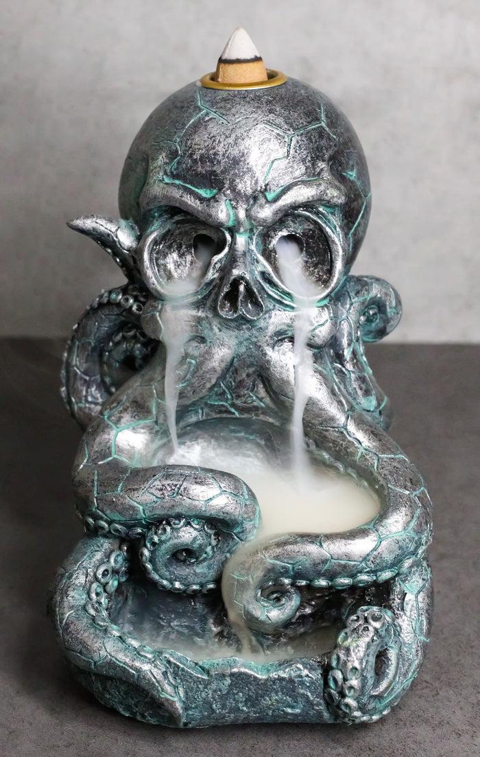 ebros gift Nautical Cthulhu Octopus Tentacles Sea Monster Backflow Incense Cone Burner