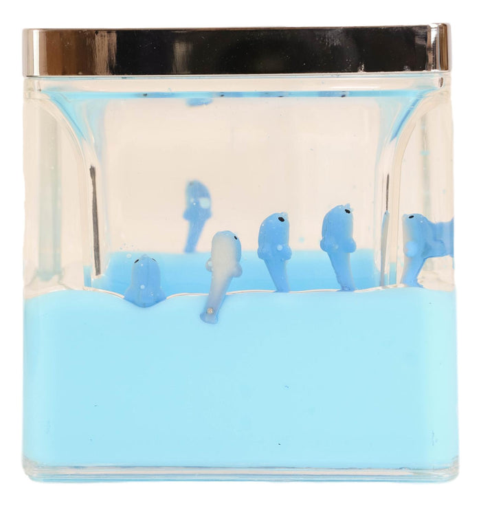 Ebros Gift Nautical Marine Blue Dolphins 5 Piece Chic Bathroom Vanity Accessories Gift Set